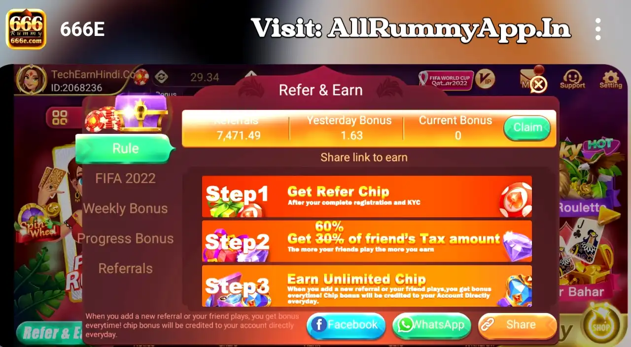 666E Rummy APK Refer And Earn