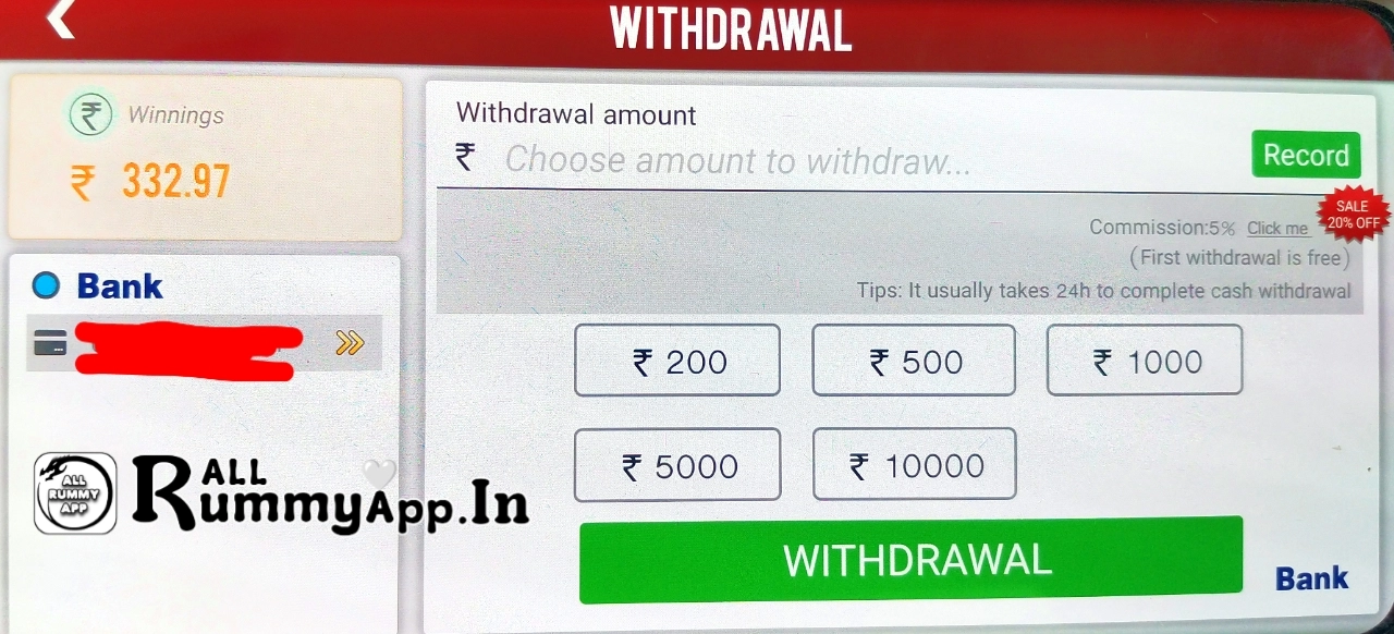 Teen Patti Refer Earn APK Withdraw Process